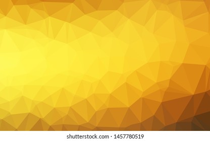 Light Yellow, Orange vector polygonal background. Brand new colorful illustration in with gradient. Polygonal design for your web site.