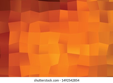 Light Yellow, Orange vector polygonal template. Creative illustration in halftone style with gradient. Textured pattern for background.
