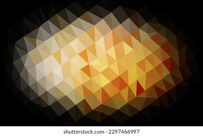 Light Yellow, Orange vector polygonal pattern. Triangular geometric sample with gradient.  Textured pattern for background.