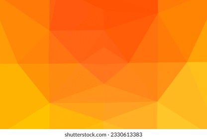 Light Yellow, Orange vector polygonal pattern. Brand new colorful illustration in with gradient. New texture for your design.