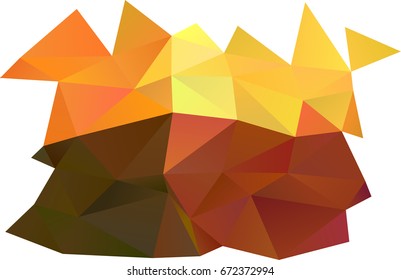Light Yellow, Orange vector polygonal template. Geometric illustration in Origami style with gradient.  A completely new design for your business.