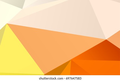 Light Yellow, Orange vector polygonal pattern. A completely new color illustration in a vague style. The completely new template can be used for your brand book.