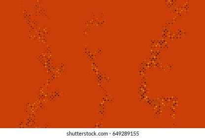 Light Yellow, Orange vector red banner with set of circles, dots. Donuts Background. Creative Design Template. Technological halftone illustration.