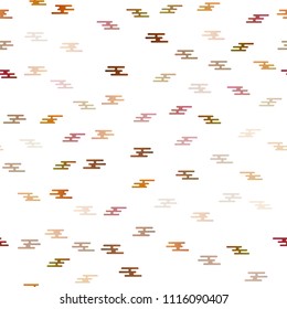 Light Yellow, Orange vector seamless layout with flat lines. Glitter abstract illustration with colored sticks. Smart design for your business advert.