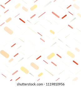Light Yellow, Orange vector seamless layout with flat lines. Glitter abstract illustration with colored sticks. Best design for your ad, poster, banner.