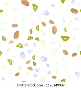 Light Yellow, Orange vector seamless cover in polygonal style with circles. Decorative design in abstract style with lines, dots. Best design for your ad, poster, banner.