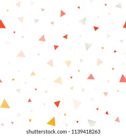 Light Yellow, Orange vector seamless texture in triangular style. Beautiful illustration with triangles in nature style. Modern template for your landing page.