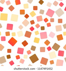Light Yellow, Orange vector seamless template with crystals, rectangles. Decorative design in abstract style with rectangles. Pattern for busines ad, booklets, leaflets
