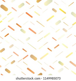 Light Yellow, Orange vector seamless background with straight lines. Blurred decorative design in simple style with lines. The template can be used as a background.