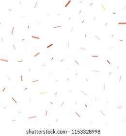 Light Yellow, Orange vector seamless cover with long lines. Glitter abstract illustration with colored sticks. The pattern can be used for busines ad, booklets, leaflets