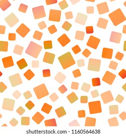 Light Yellow, Orange vector seamless background with rectangles. Beautiful illustration with rectangles and squares. Pattern for commercials.