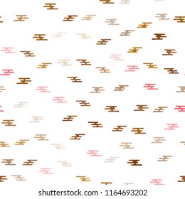 Light Yellow, Orange vector seamless cover with long lines. Blurred decorative design in simple style with lines. The pattern can be used as ads, poster, banner for commercial.