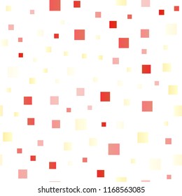 Light Yellow, Orange vector seamless backdrop with rectangles, squares. Glitter abstract illustration with rectangular shapes. Best design for your ad, poster, banner.