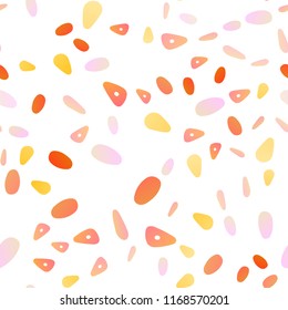 Light Yellow, Orange vector seamless layout with circles, lines. Abstract gradient illustration with circles, triangles. Best design for your ad, poster, banner.