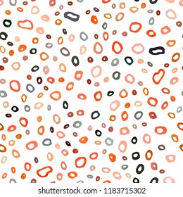 Light Yellow, Orange vector seamless layout with circle spots. Abstract illustration with colored bubbles in nature style. Template for business cards, websites.