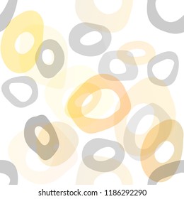 Light Yellow, Orange vector seamless backdrop with dots, spots. Illustration with set of shining colorful abstract circles. Pattern for design of window blinds, curtains.