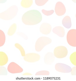 Light Yellow, Orange vector seamless layout with circle spots. Glitter abstract illustration with blurred drops of rain. Pattern for design of fabric, wallpapers.