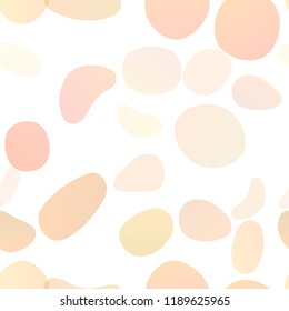 Light Yellow, Orange vector seamless layout with circle spots. Colorful illustration with blurred circles in nature style. Design for textile, fabric, wallpapers.
