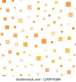 Light Yellow, Orange vector seamless cover in polygonal style. Glitter abstract illustration with rectangular shapes. Pattern for commercials.