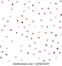 Light Yellow, Orange vector seamless template with circles. Abstract illustration with colored bubbles in nature style. Completely new template for your brand book.