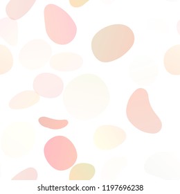 Light Yellow, Orange vector seamless template with spots. Blurred bubbles on abstract backdrop with colorful gradient. Template for business cards, websites.
