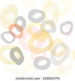 Light Yellow, Orange vector seamless pattern with spheres. Glitter abstract illustration with blurred drops of rain. Pattern for design of fabric, wallpapers.