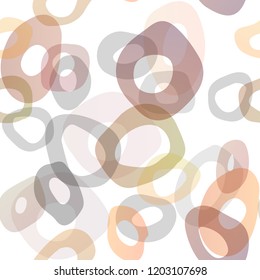 Light Yellow, Orange vector seamless cover with circles. Abstract illustration with colored bubbles in nature style. Design for textile, fabric, wallpapers.