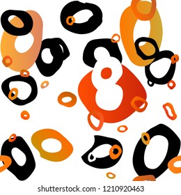Light Yellow, Orange vector seamless layout with circle spots. Colorful illustration with blurred circles in nature style. Pattern for design of window blinds, curtains.