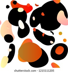 Light Yellow, Orange vector seamless backdrop with dots, spots. Modern abstract illustration with colorful water drops. Pattern for design of window blinds, curtains.