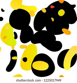 Light Yellow, Orange vector seamless backdrop with dots, spots. Blurred decorative design in abstract style with bubbles. Template for business cards, websites.