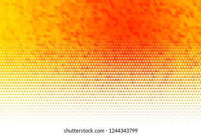 Light Yellow, Orange vector seamless pattern in polygonal style. Beautiful illustration with triangles in nature style. Design for textile, fabric, wallpapers.