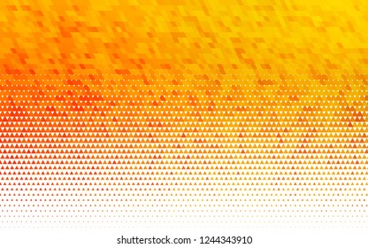 Light Yellow, Orange vector seamless backdrop with lines, triangles. Modern abstract illustration with colorful triangles. Trendy design for wallpaper, fabric makers.