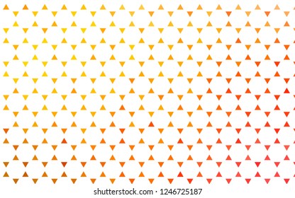 Light Yellow, Orange vector seamless background with triangles. Abstract gradient illustration with triangles. Design for textile, fabric, wallpapers.