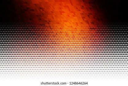 Light Yellow, Orange vector seamless layout with lines, triangles. Abstract gradient illustration with triangles. Trendy design for wallpaper, fabric makers.