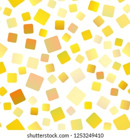 Light Yellow, Orange vector seamless pattern in square style. Illustration with set of colorful rectangles. Smart design for your business advert.