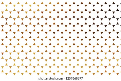Light Yellow, Orange vector seamless texture in triangular style. Modern abstract illustration with colorful triangles. Pattern for design of window blinds, curtains.
