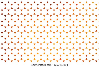 Light Yellow, Orange vector seamless backdrop with lines, triangles. Illustration with set of colorful triangles. Pattern for design of window blinds, curtains.