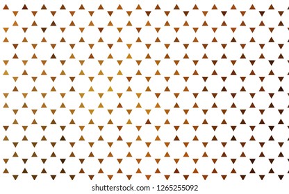 Light Yellow, Orange vector seamless texture in triangular style. Glitter abstract illustration with triangular shapes. Pattern for design of fabric, wallpapers.