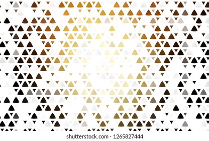 Light Yellow, Orange vector seamless backdrop with lines, triangles. Illustration with set of colorful triangles. Template for business cards, websites.