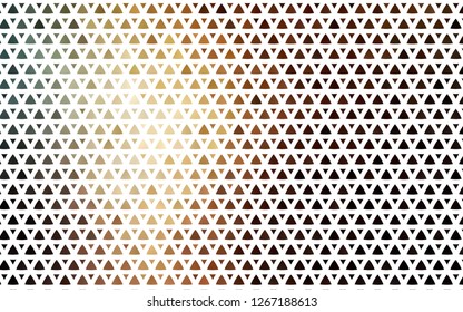 Light Yellow, Orange vector seamless texture in triangular style. Triangles on abstract background with colorful gradient. Pattern for trendy fabric, wallpapers.
