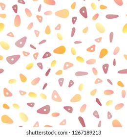 Light Yellow, Orange vector seamless backdrop with lines, circles. Abstract gradient illustration with circles, triangles. Smart design for your business advert.