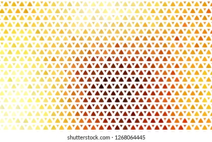 Light Yellow, Orange vector seamless layout with lines, triangles. Decorative design in abstract style with triangles. Design for textile, fabric, wallpapers.