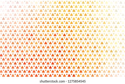 Light Yellow, Orange vector seamless cover in polygonal style. Triangles on abstract background with colorful gradient. Pattern for trendy fabric, wallpapers.