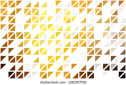Light Yellow, Orange vector seamless backdrop with lines, triangles. Illustration with set of colorful triangles. Pattern for design of fabric, wallpapers.
