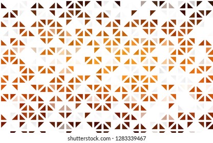 Light Yellow, Orange vector seamless cover in polygonal style. Triangles on abstract background with colorful gradient. Pattern for trendy fabric, wallpapers.