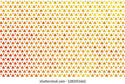 Light Yellow, Orange vector seamless cover in polygonal style. Abstract gradient illustration with triangles. Pattern for trendy fabric, wallpapers.