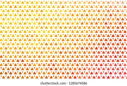 Cubierta transparente vectorial naranja amarillo claro en estilo poligonal. Hermosa ilustración con triángulos de estilo natural. Diseño de persianas, cortinas.