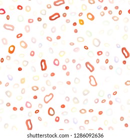 Light Yellow, Orange vector seamless texture with disks. Colorful illustration with blurred circles in nature style. Trendy design for wallpaper, fabric makers.