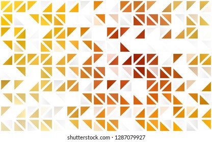 Light Yellow, Orange vector seamless template with crystals, triangles. Decorative design in abstract style with triangles. Trendy design for wallpaper, fabric makers.