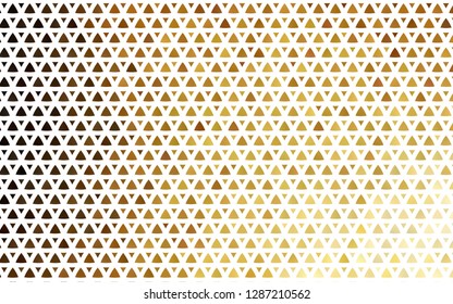 Light Yellow, Orange vector seamless template with crystals, triangles. Glitter abstract illustration with triangular shapes. Pattern for design of fabric, wallpapers.